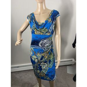 Women Lauren Ralph Lauren Sz 6 Multi Floral Stretch Tailored Dress Short‎ Sleeve